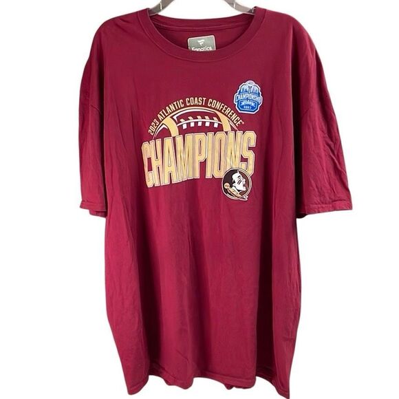 FANATICS Florida State 2023 ACC Championship Tshirt Seminoles Collegiate Sports - Picture 1 of 8